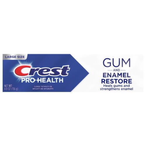 Crest Pro-Health Toothpaste, Fluoride, Gum and Enamel Restore, Large Size