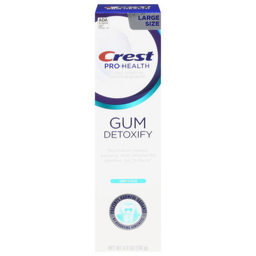 Crest Pro-Health Toothpaste, Gum Detoxify, Deep Clean, Large Size