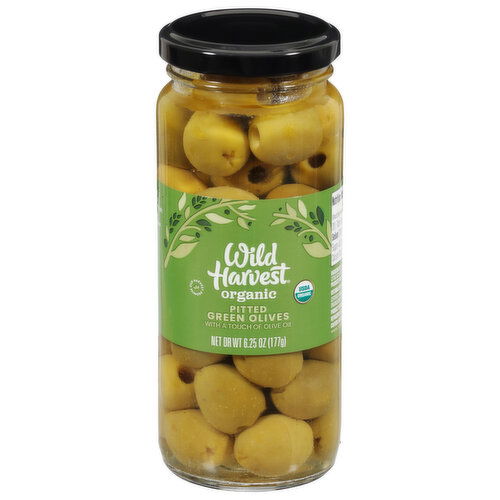 Wild Harvest Green Olives, Pitted