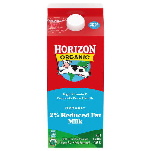 Horizon Organic Milk, Organic, 2% Reduced Fat