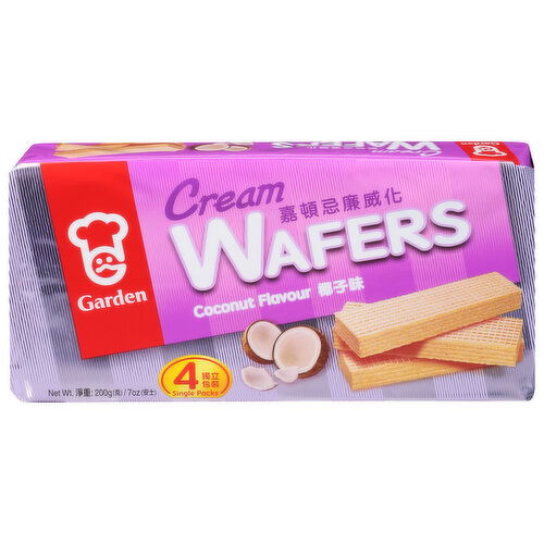 Garden Wafers, Cream, Coconut Flavour