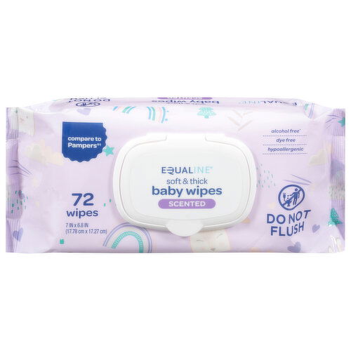 Equaline Baby Wipes, Scented