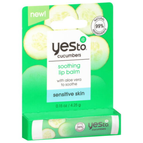 Yes To Cucumbers Lip Balm, Sensitive Skin, Soothing