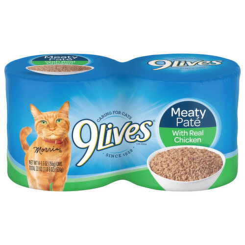 9Lives Savoury Classics Cat Food, with Real Chicken, Meaty Pate