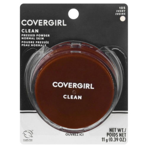 CoverGirl Clean Pressed Powder, Ivory 105