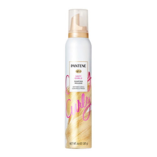 Pantene Pantene Pantene Soft Curls Shaping Mousse, Boosts and Defines Curls, 6.6 oz