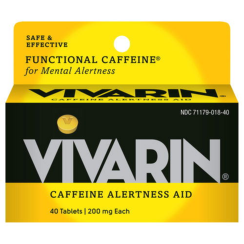 Vivarin Caffeine Alertness Aid, 200 mg, Tablets