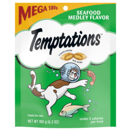 Temptations Treat for Cats, Seafood Medley Flavor, Mega