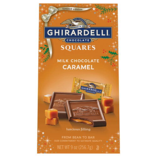 Ghirardelli Milk Chocolate, Caramel, Squares