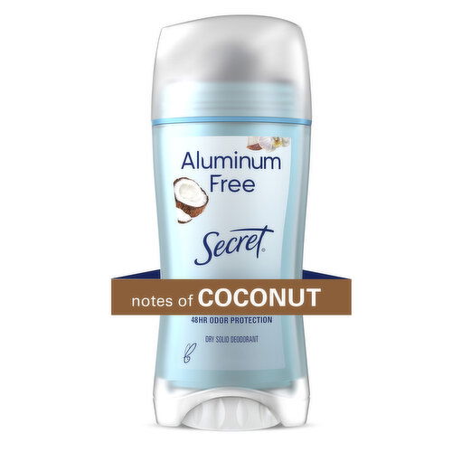 Secret Aluminum Free Aluminum Free Deodorant for Women, Coconut, 2.4 oz