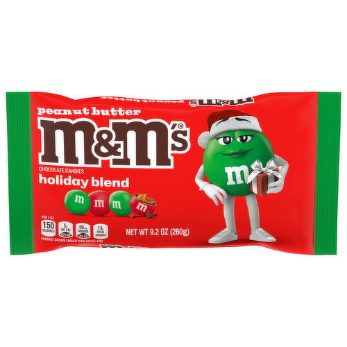 M&M's Chocolate Candies, Peanut Butter, Holiday Blend