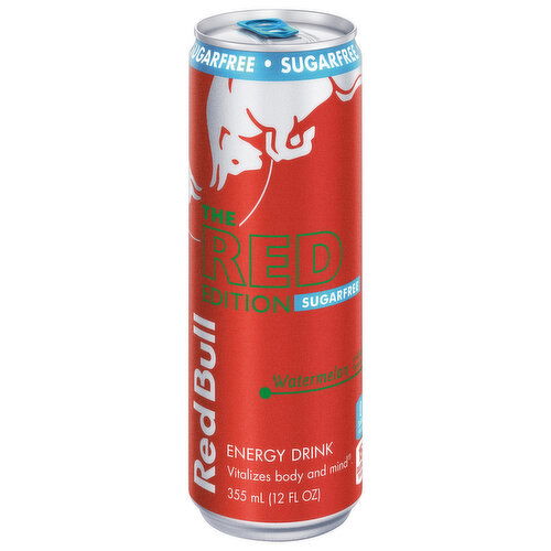 Red Bull The Red Edition Energy Drink, Sugarfree, Watermelon