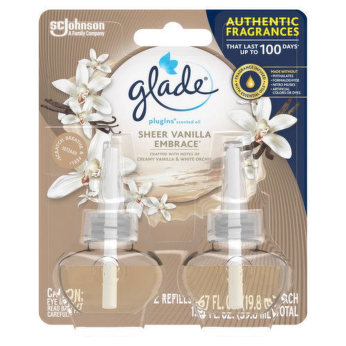 Glade PlugIns Scented Oil Refills, Sheer Vanilla Embrace