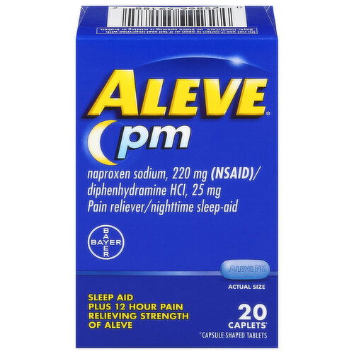 Aleve Pain Reliever/Nighttime Sleep-Aid, PM, Caplets