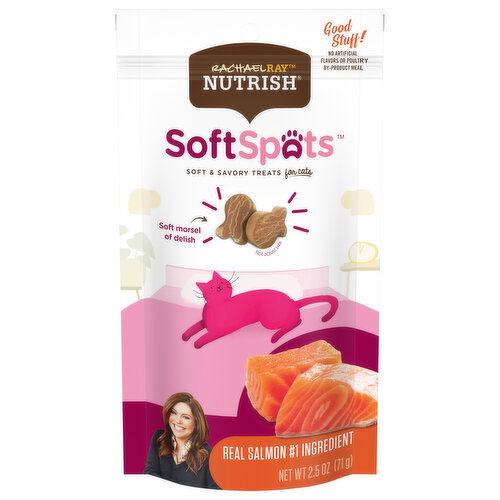 Rachael Ray Nutrish Soft Spots Soft & Savory Real Salmon Treats for Cats
