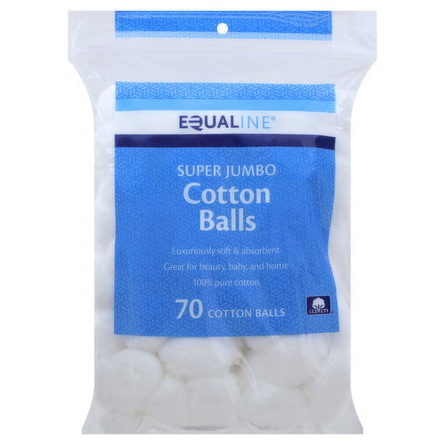 Equaline Cotton Balls, Super Jumbo