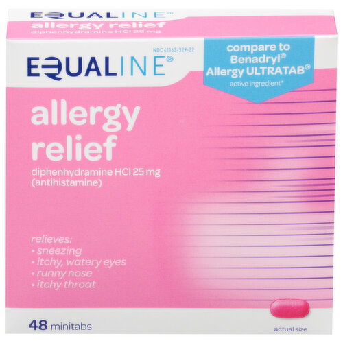 Equaline Allergy Relief, 25 mg, Minitabs