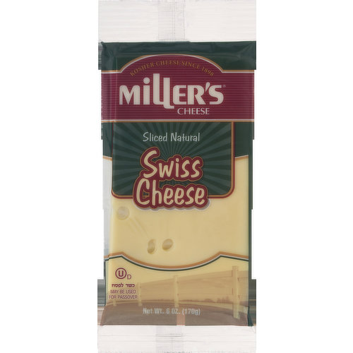 Miller's Cheese, Natural Sliced, Swiss