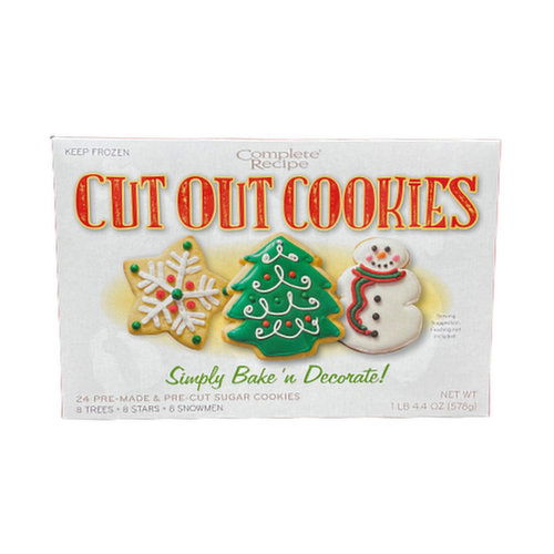 Complete Recipe Frozen Cut Out Holiday Cookies