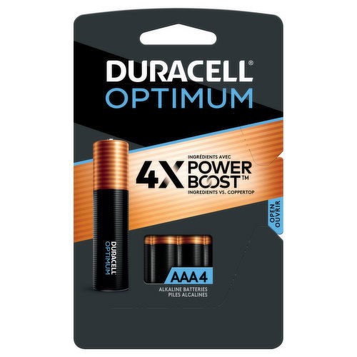 Duracell Optimum Batteries, Alkaline, AAA, 1.5 V