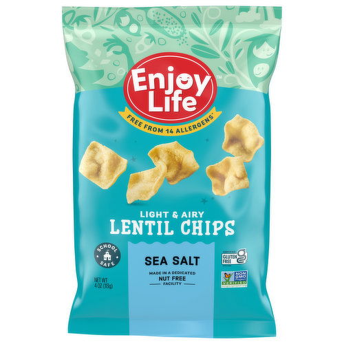 Enjoy Life Lentil Chips, Sea Salt, Light & Airy