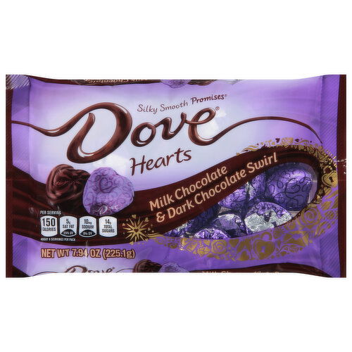 Dove DOVE PROMISES Valentines Day Milk & Dark Swirl Chocolate Candy, 7.94 oz