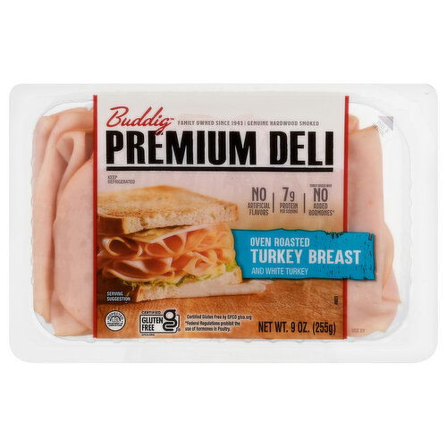 Buddig Premium Deli Turkey Breast, Oven Roasted