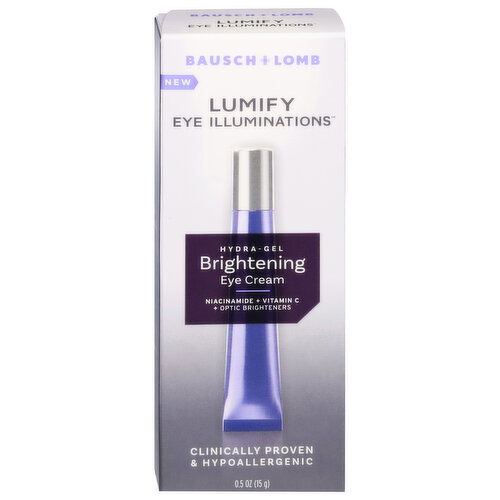 Bausch + Lomb Eye Illuminations Eye Cream, Brightening, Hydra-Gel, Lumify