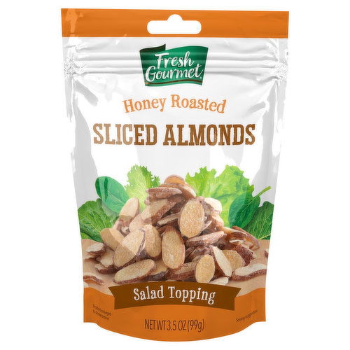 Fresh Gourmet Almonds, Honey Roasted, Sliced