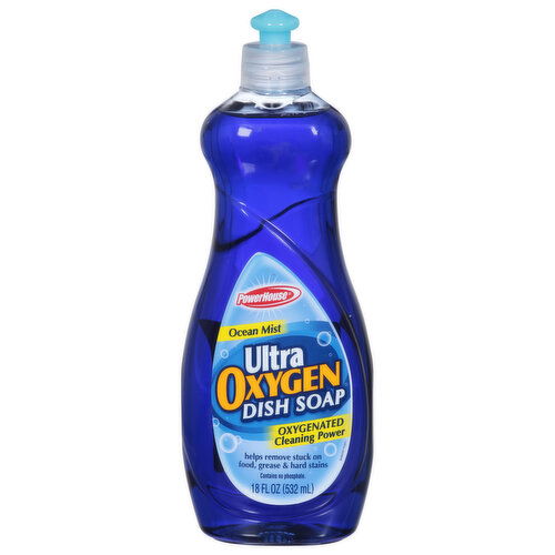 PowerHouse Dish Soap, Ultra Oxygen, Ocean Mist