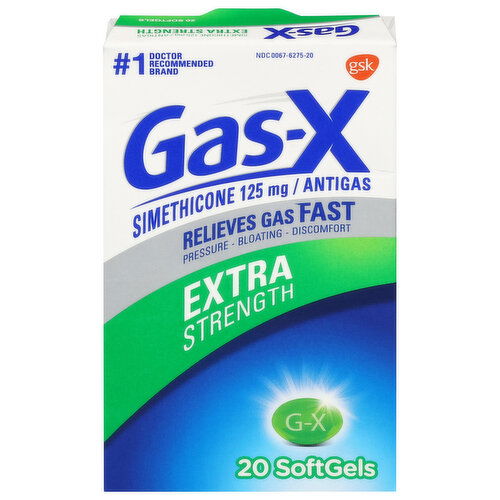 Gas-X Antigas, Extra Strength, 125 mg, Softgels