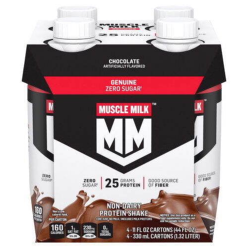 Muscle Milk Zero Sugar Genuine Chocolate Protein Shake