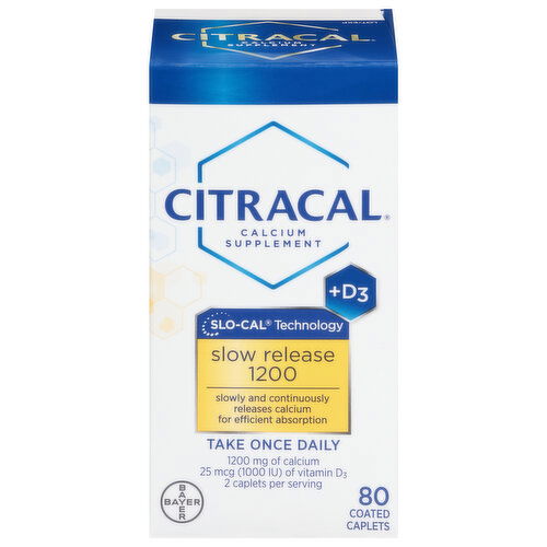 Citracal Slow Release 1200 Calcium Supplement + D3