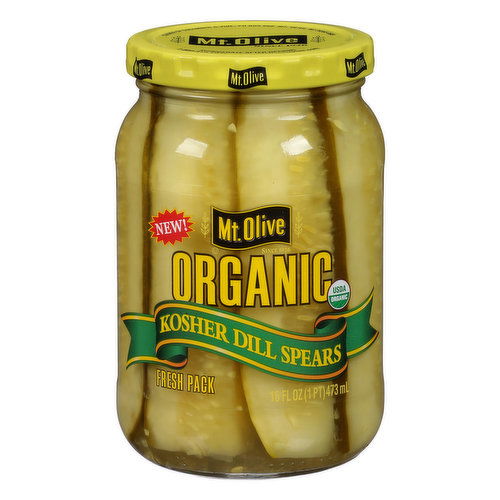 Mt Olive Organic Kosher Dill Pickle Spears