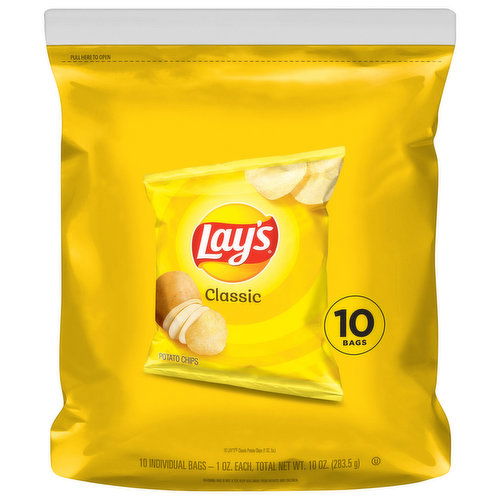 Lay's Potato Chips, Classic, 10 Bags