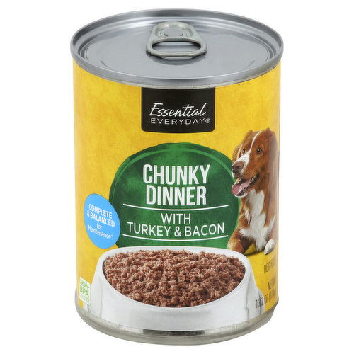 Essential Everyday Dog Food, Chunky Diner, with Turkey & Bacon