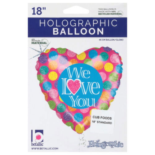 Betallic Holographic Love 18 Inch Balloon