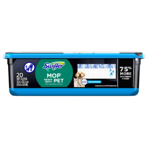 Swiffer Mop Heavy Duty Pet Odor Defense Wet Mopping Cloths