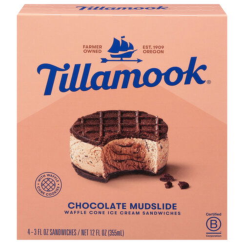 Tillamook Ice Cream Sandwiches, Chocolate Mudslide