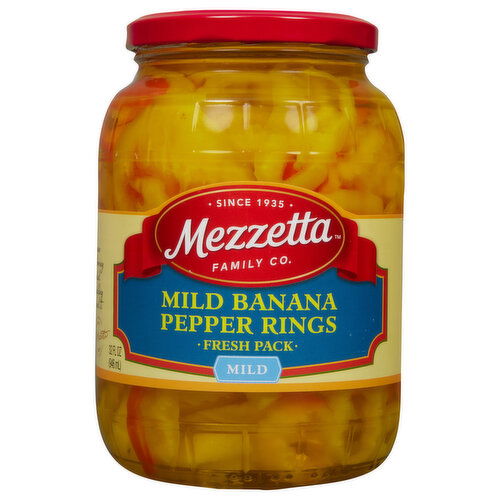 Mezzetta Banana Pepper Rings, Mild, Fresh Pack