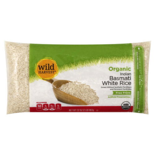 Wild Harvest White Rice, Organic, Indian Basmati