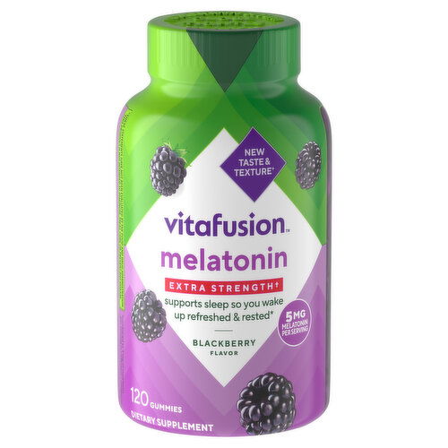 Vitafusion Gummies Extra Strength Blackberry Flavor 5 mg Melatonin