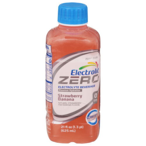 Electrolit Zero Electrolyte Beverage, Strawberry Banana