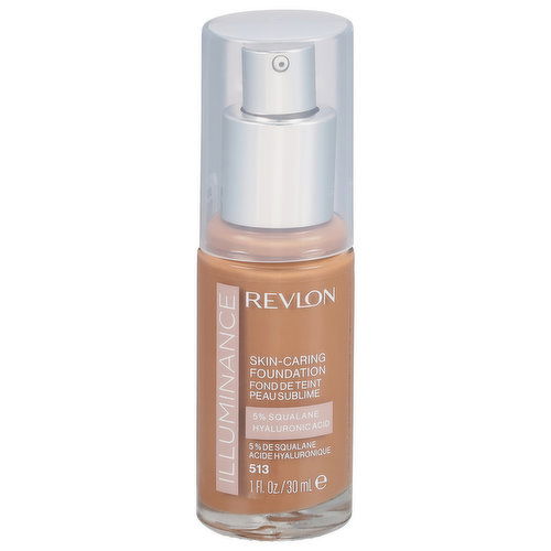 Revlon Illuminance Foundation, Skin Caring, Brown Suede, 513