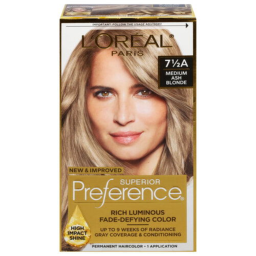 Superior Preference 7 1/2 A Medium Ash Blonde Permanent Haircolor