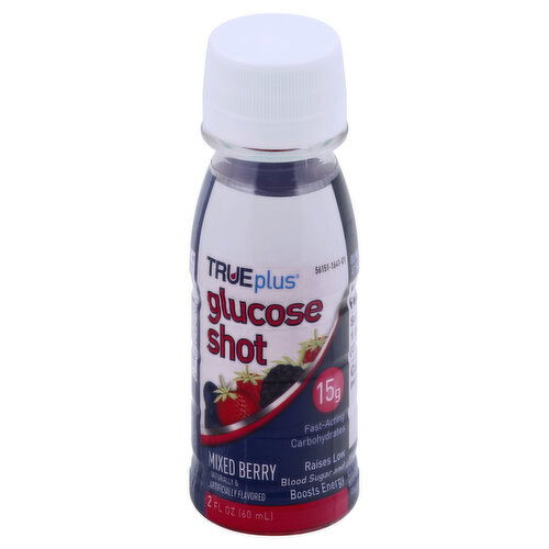 TRUEplus Glucose Shot, Mixed Berry