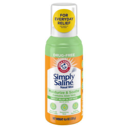 Simply Saline Nasal Mist, Moisture & Soothe, Drug-Free