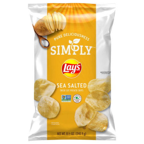 Lay's Simply Potato Chips, Sea Salted, Thick Cut