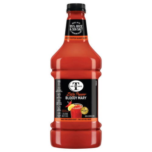 Mr & Mrs T Non-Alcoholic Mix, Bloody Mary, Zesty Pepper