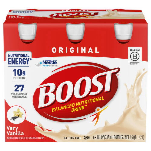 Boost Balanced Nutritional Drink, Very Vanilla, Original